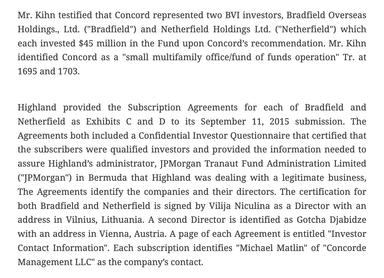 Abramovich Highland Filing showing Niculina Djabidze