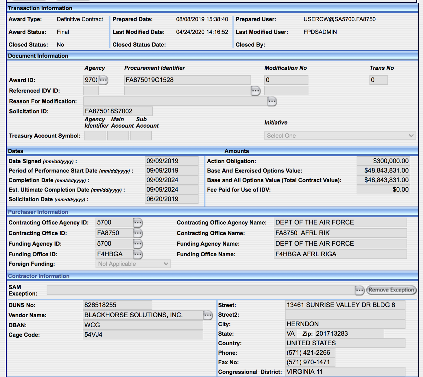 Former_Flynn_Exec_Blackhorse_Govt_Contract