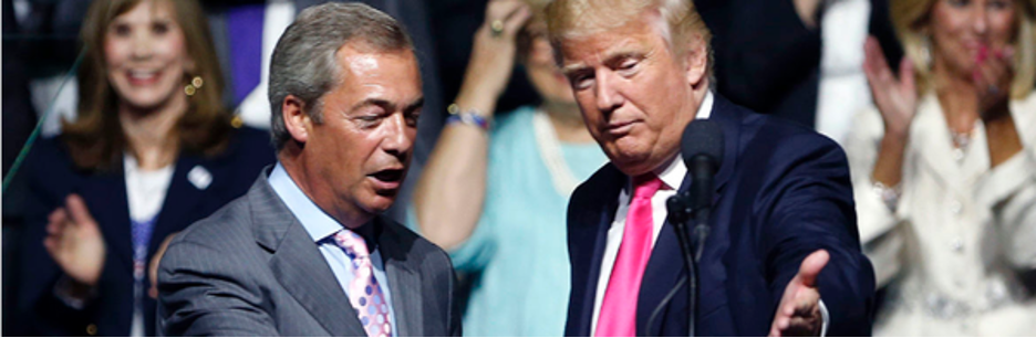 Photo of Nigel Farage and Trump