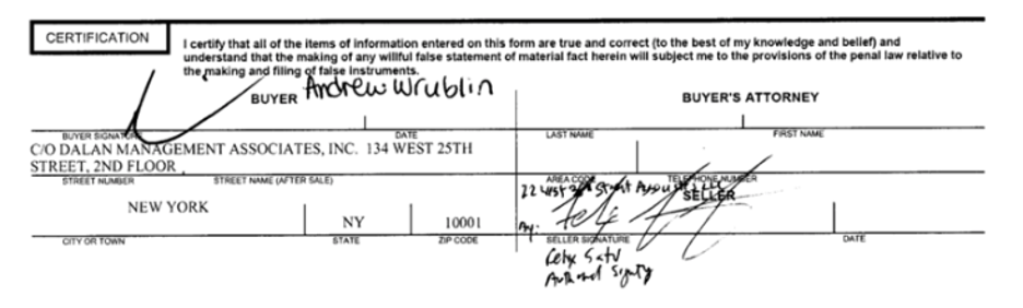 Felix Sater signature