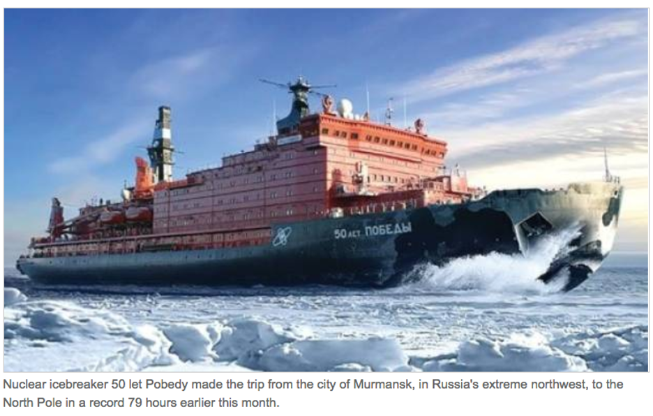 Trump Putin Exxon Antarctic nuclear icebreaker